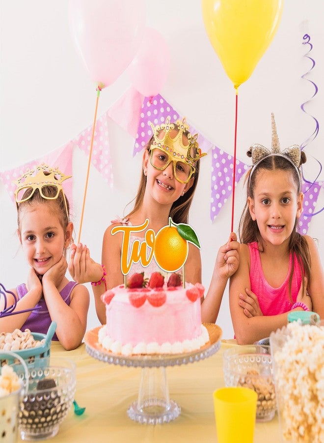 Seyal® Birthday Party Decoration - Orange Two Cake Topper - Image 4